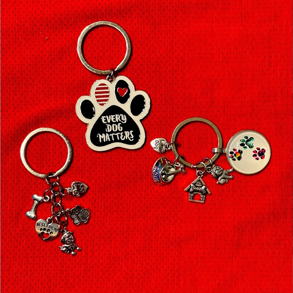 CHOICE OF DOG LOVER KEYCHAIN - 2 STYLE CHOICES